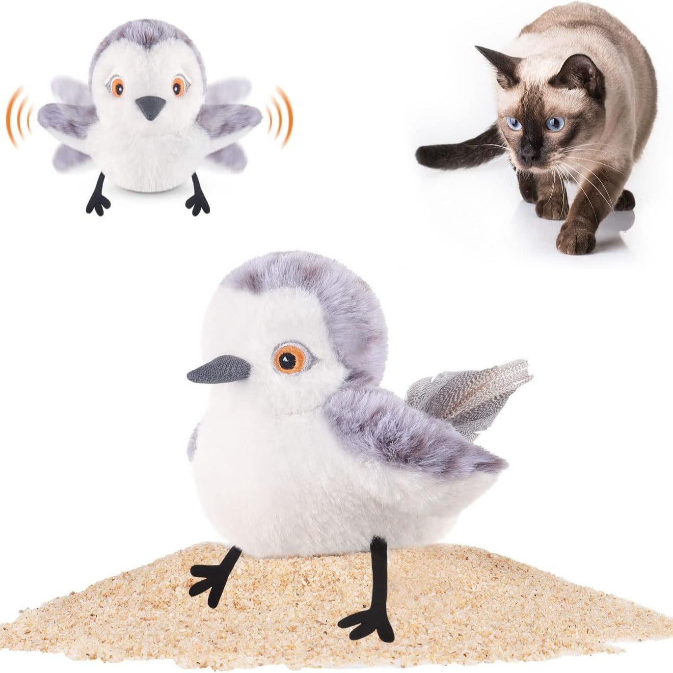 Interactive Plush Flapping Bird Toy Realistic Playmate