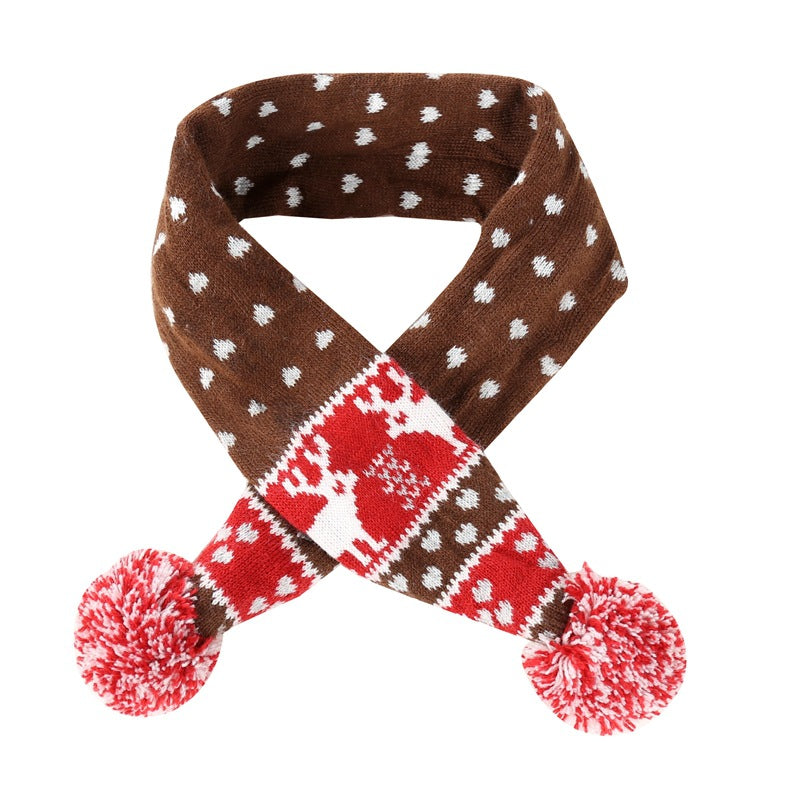 Pet Christmas Wool Scarf – Cozy Festive Accessory