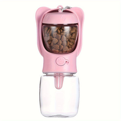 2-in-1 Portable Pet Water Bottle & Feeder Travel Hydration