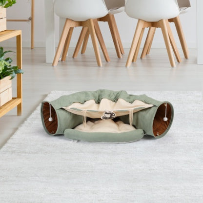 Cat Tunnel (Foldable Nylon) Fun Hideout for Playful Cats