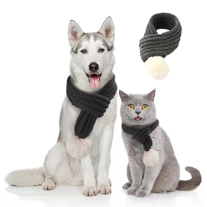 Pet Christmas Wool Scarf – Cozy Festive Accessory