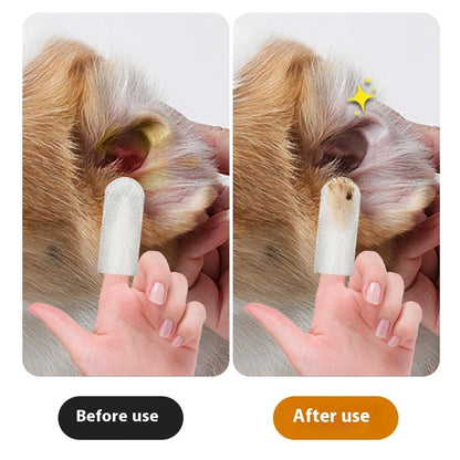 Disposable Pet Teeth Cleaning Wipes Fresh Breath Anywhere