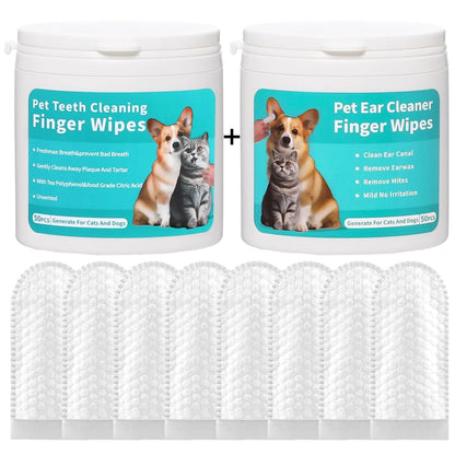 Disposable Pet Teeth Cleaning Wipes Fresh Breath Anywhere