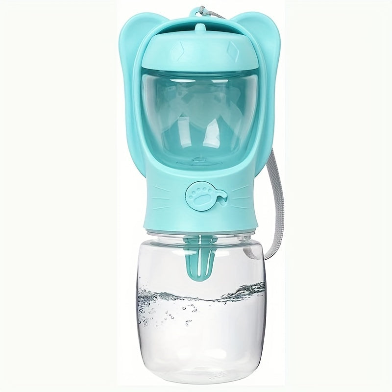 2-in-1 Portable Pet Water Bottle & Feeder Travel Hydration