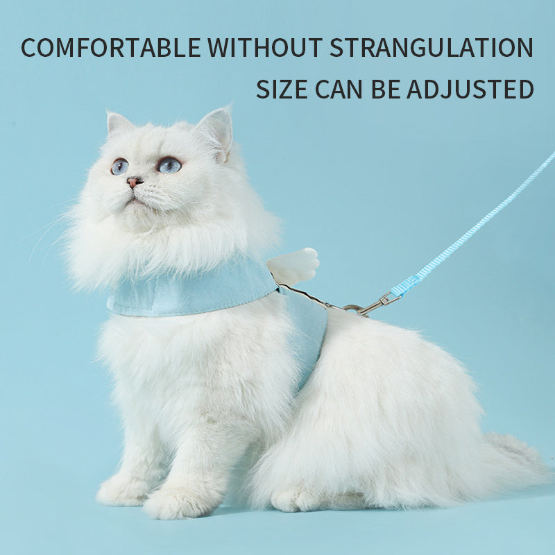 Adjustable Pet Cat Leash Set, pet leash, dog rope, gradient color leash, pet walking gear, stylish leash