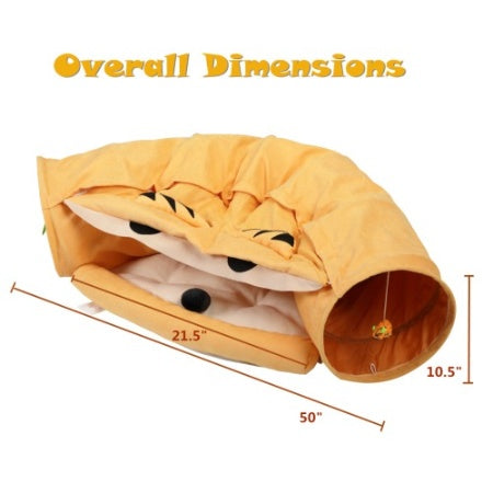 Cat Tunnel (Foldable Nylon) Fun Hideout for Playful Cats