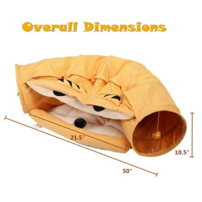 Cat Tunnel (Foldable Nylon) Fun Hideout for Playful Cats