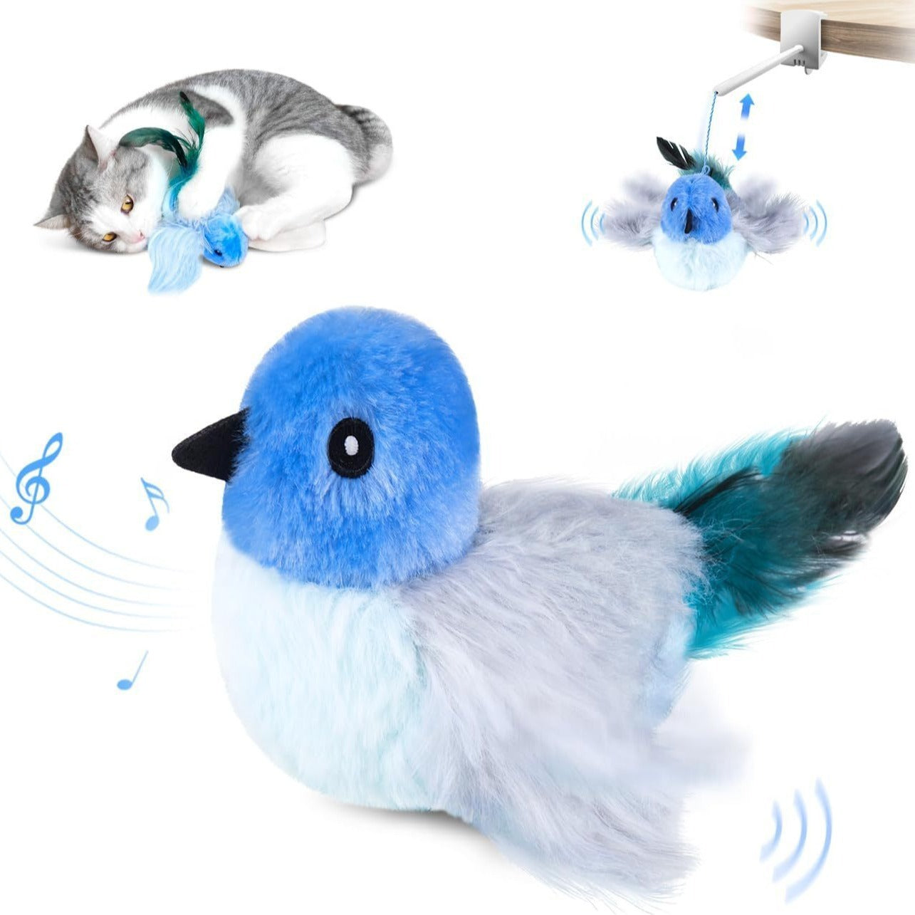Interactive Plush Flapping Bird Toy Realistic Playmate